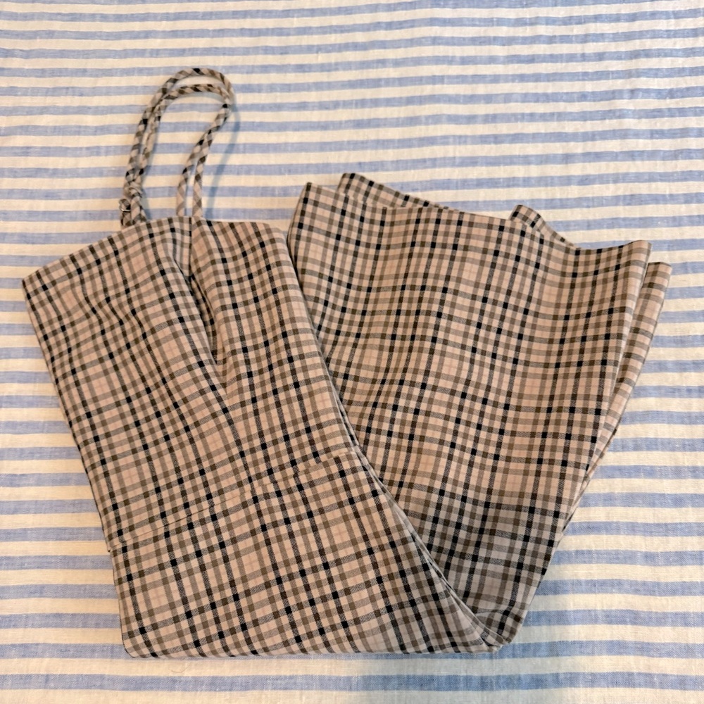 Wilfred Beige and Black Plaid Dress